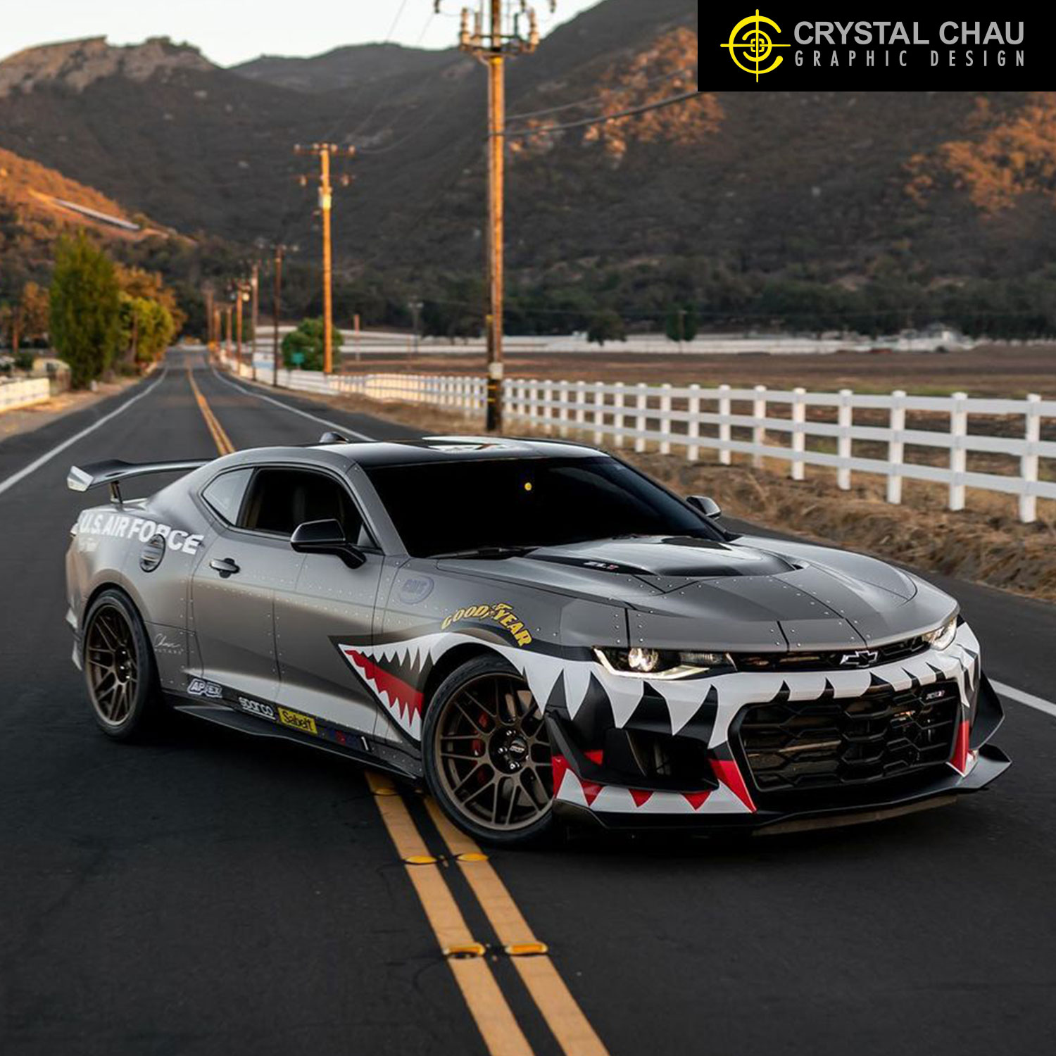 Chevy Camaro ZL1 1LE Airforce Sharkmouth Michael Valdez