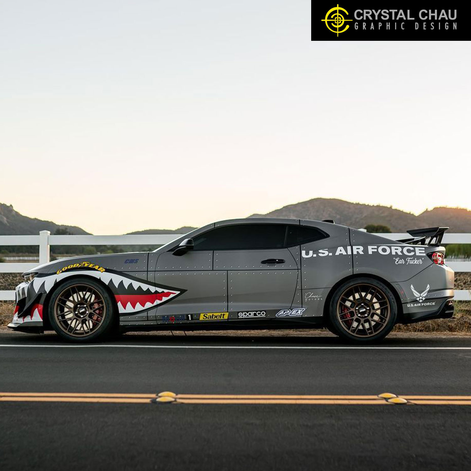 Chevy Camaro ZL1 1LE Airforce Sharkmouth Michael Valdez