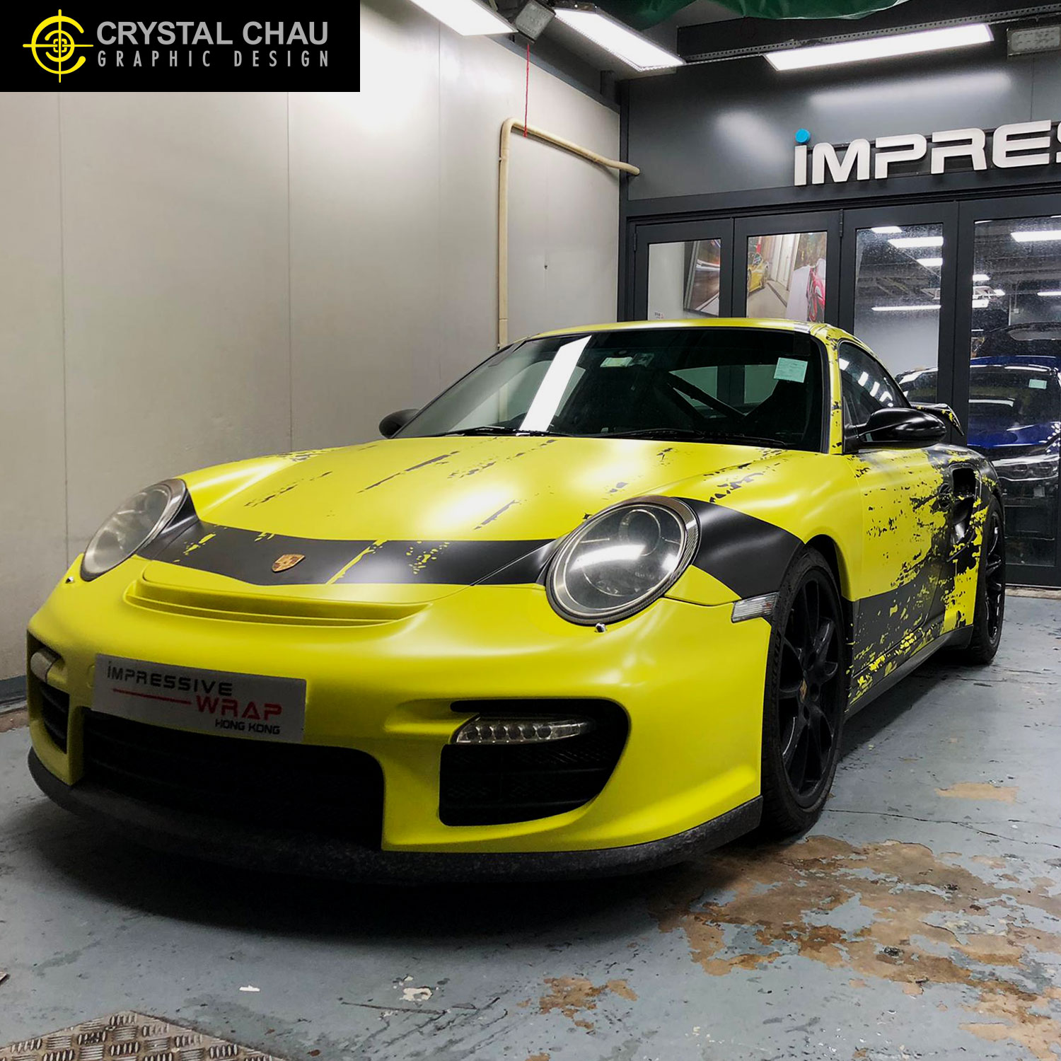 Porsche 997 GT2 Grunge Livery Design Hong Kong