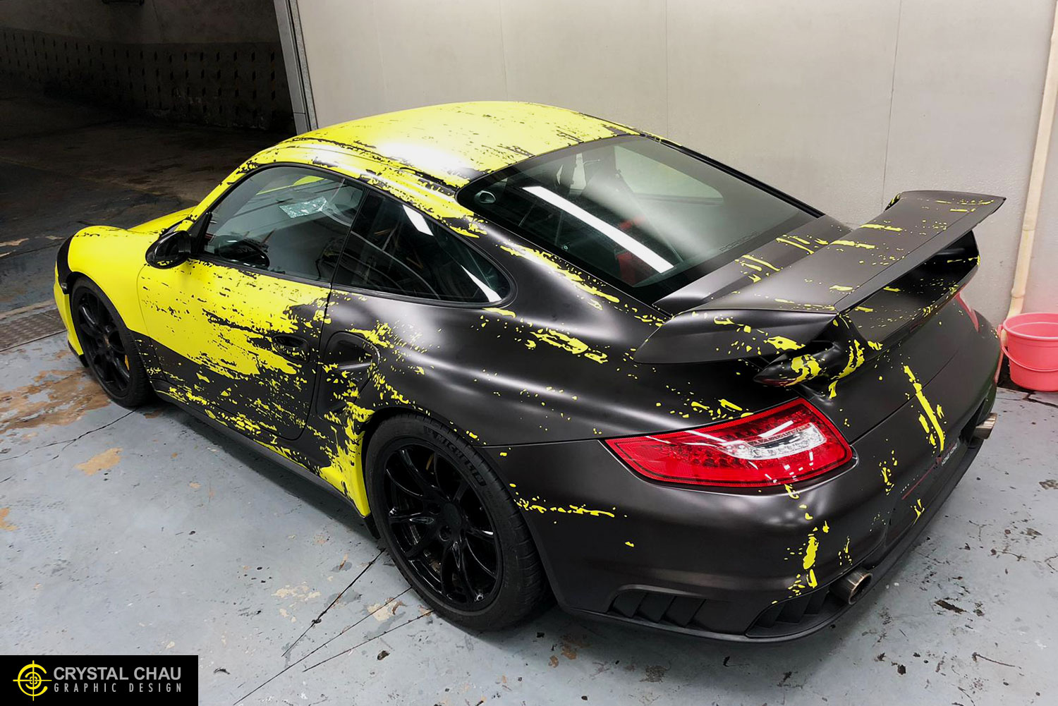 Porsche 997 GT2 Grunge Livery Design Hong Kong