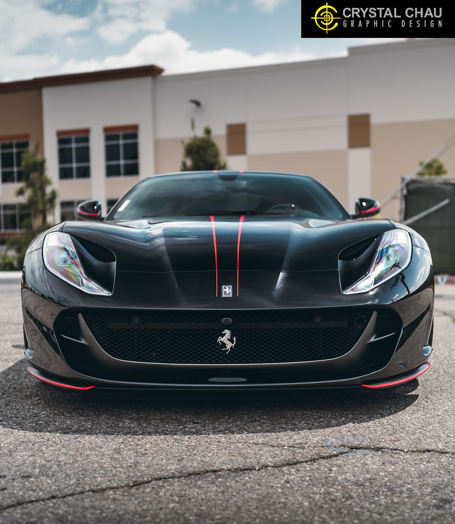 Ferrari 812 Superfast Red Stripes Livery