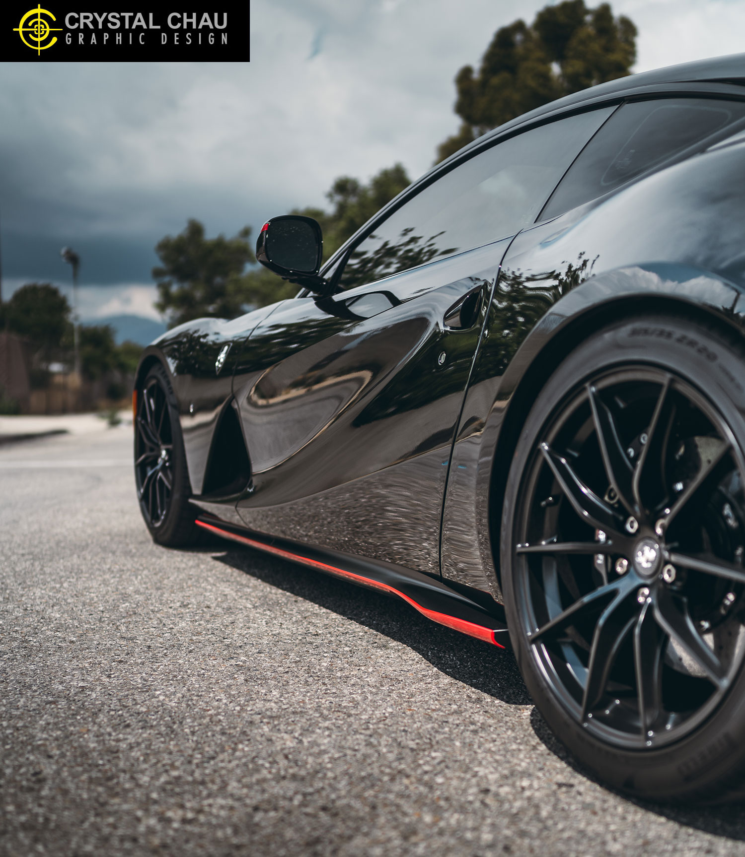 Ferrari 812 Superfast Red Stripes Livery