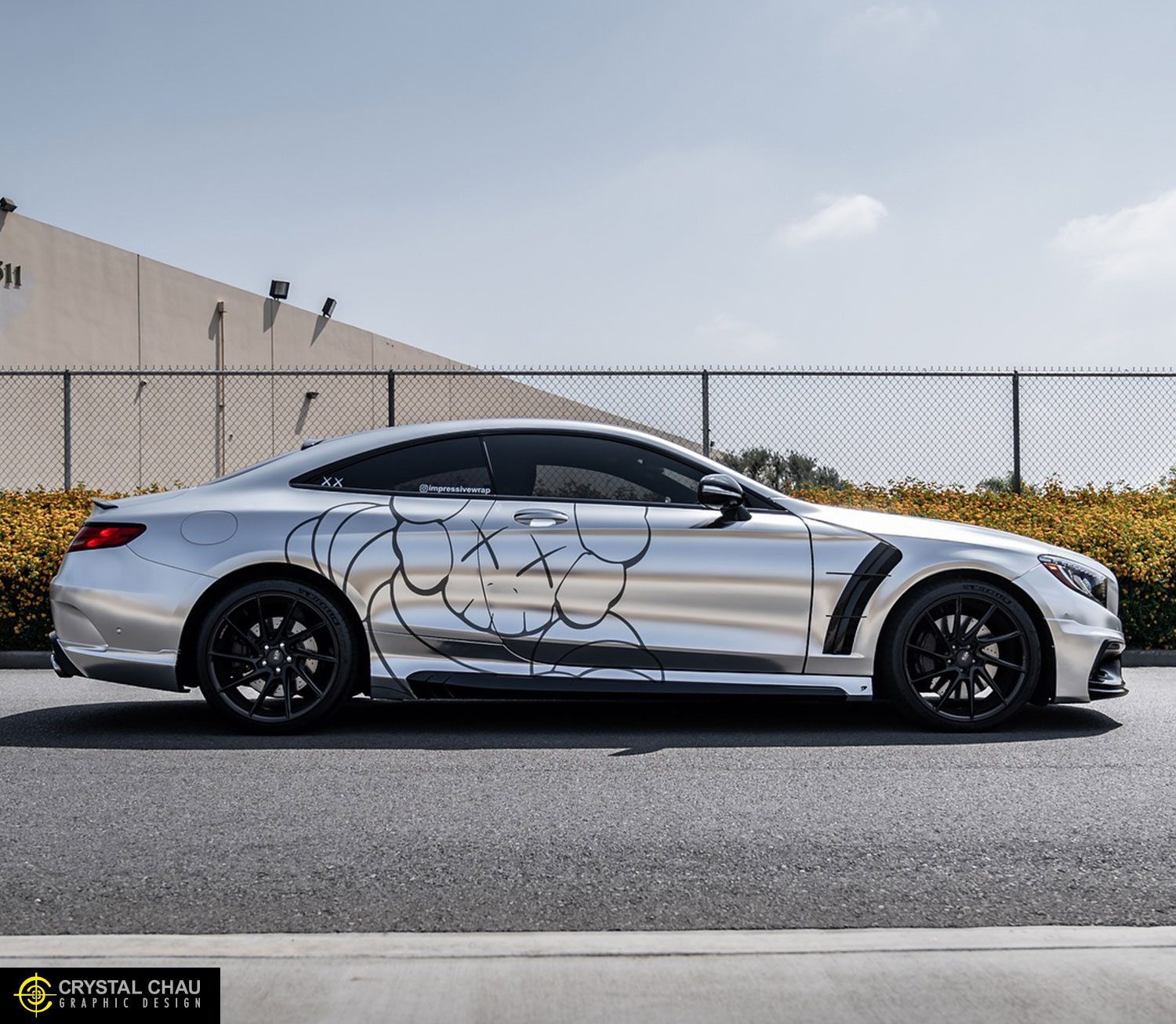 Mercedes S63 AMG KAWS What Party Michelin Man Car Wrap