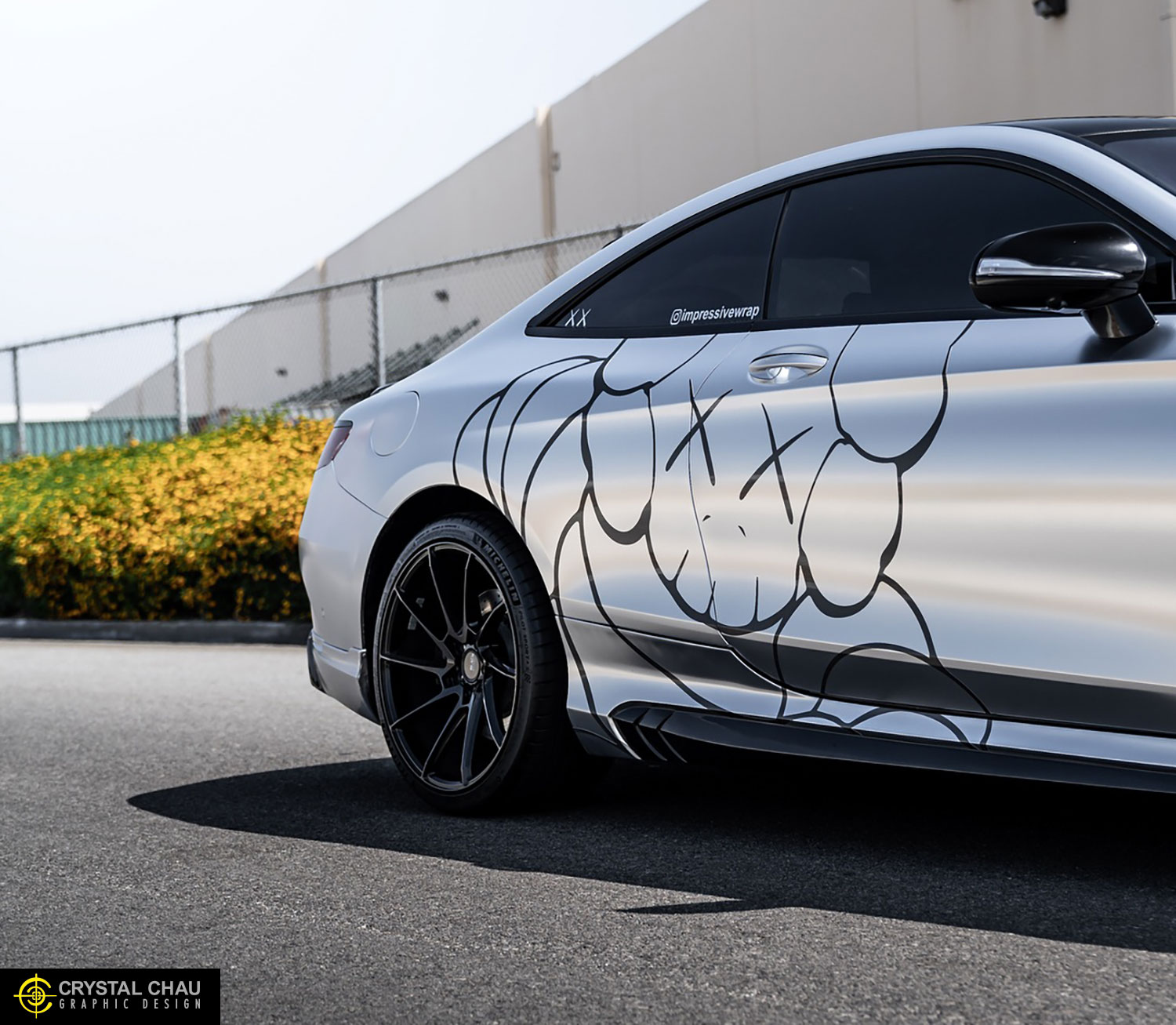 Mercedes S63 AMG KAWS What Party Michelin Man Car Wrap