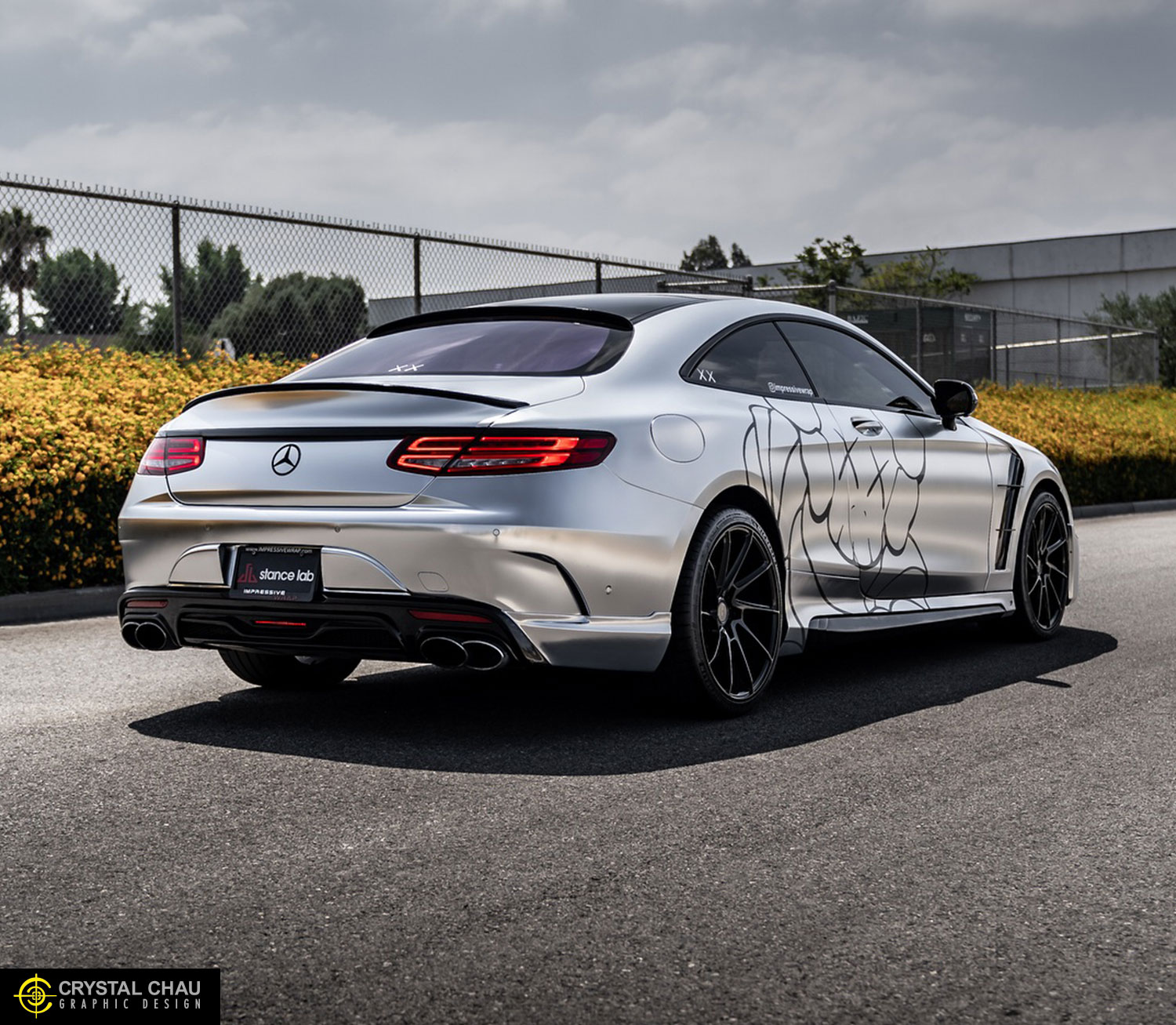 Mercedes S63 AMG KAWS What Party Michelin Man Car Wrap