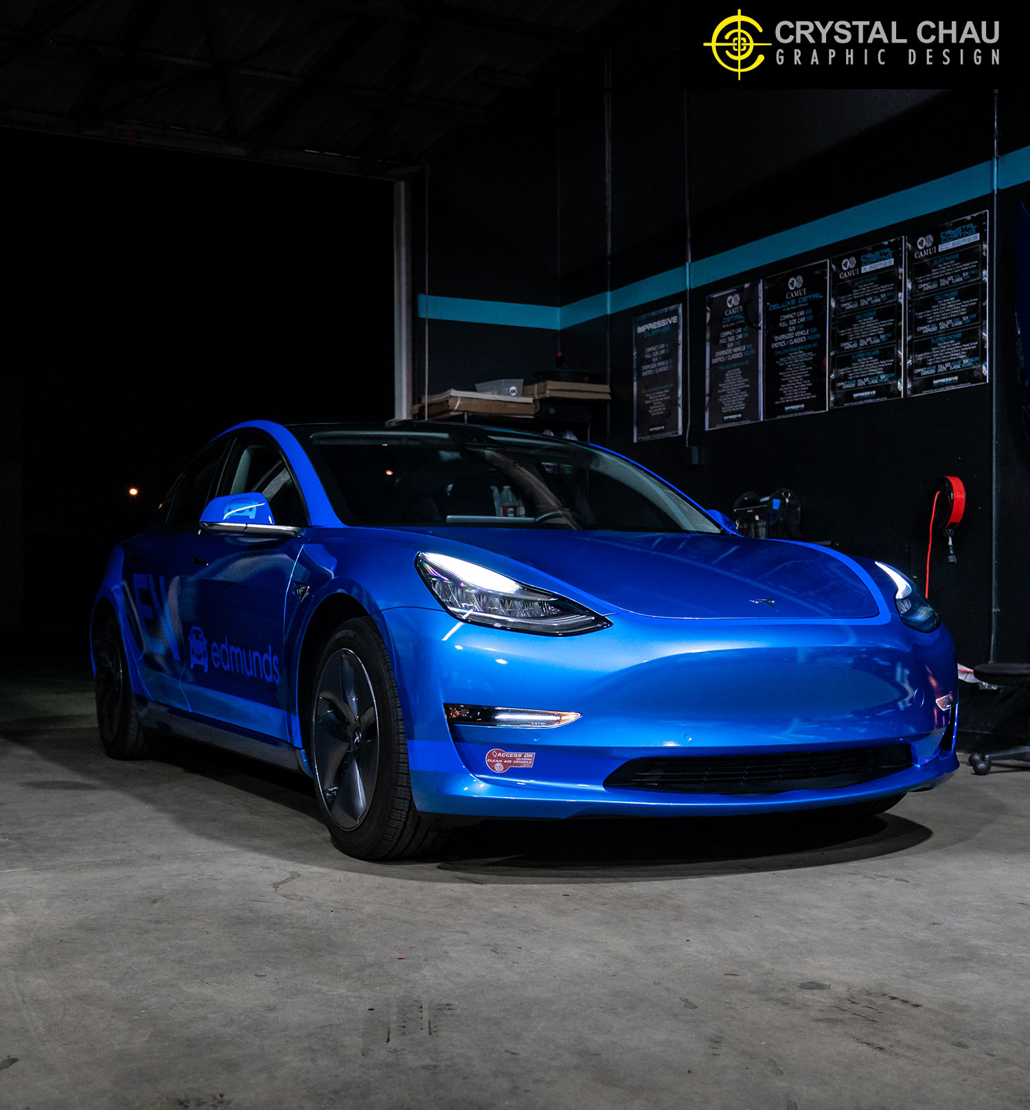 Tesla Model 3 Edmunds EV Commercial Wrap