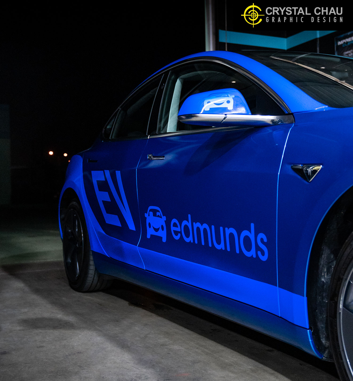 Tesla Model 3 Edmunds EV Commercial Wrap