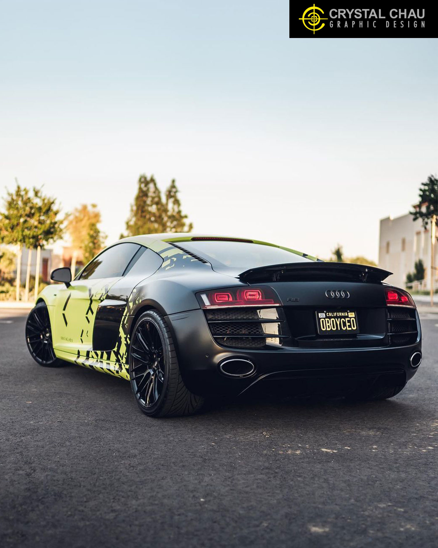 Audi R8 SociaLebs Custom Graphic Commercial Wrap