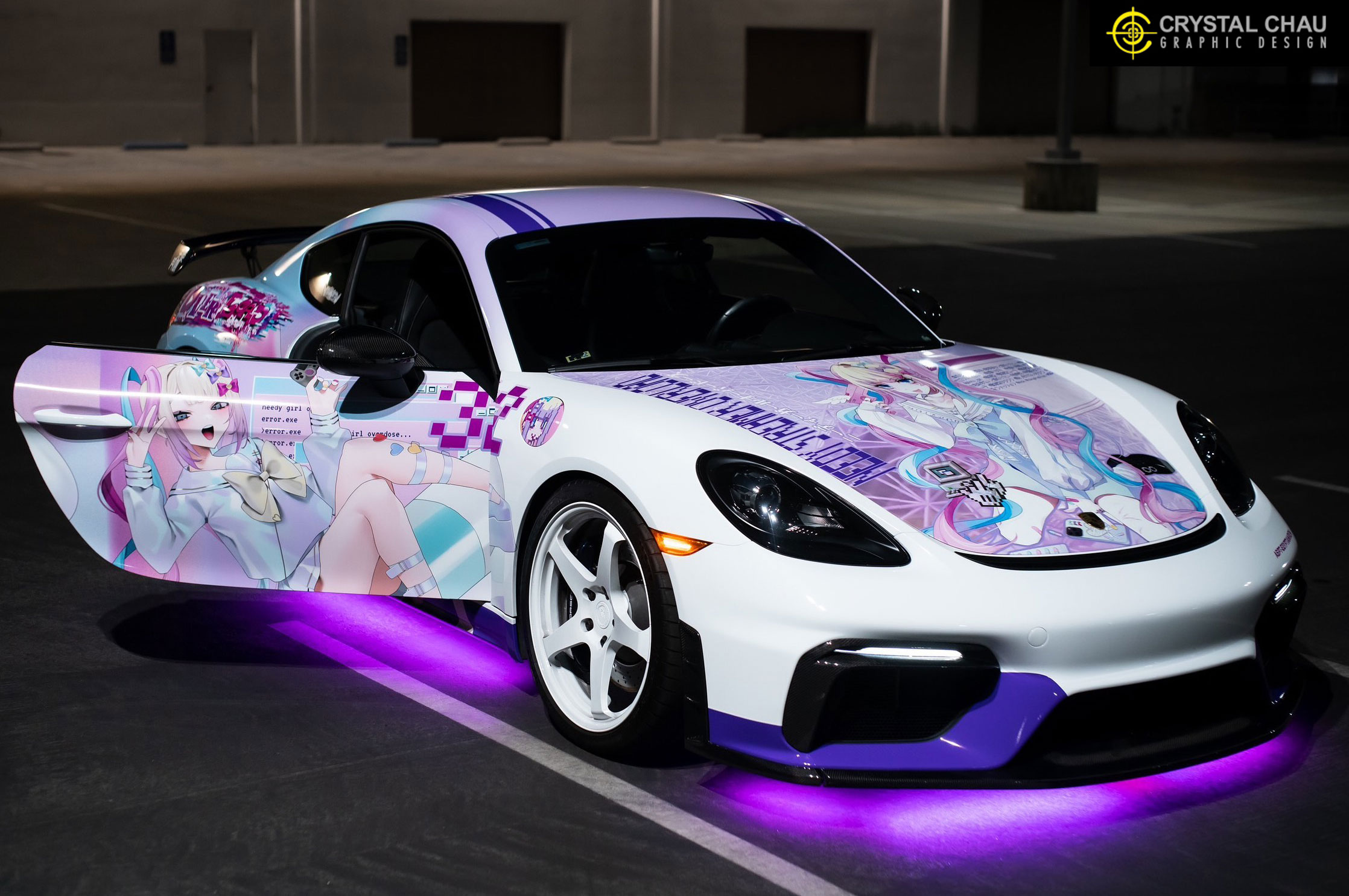 Porsche Cayman GT4 Needy Girl Overdose Itasha Angel Kawaii