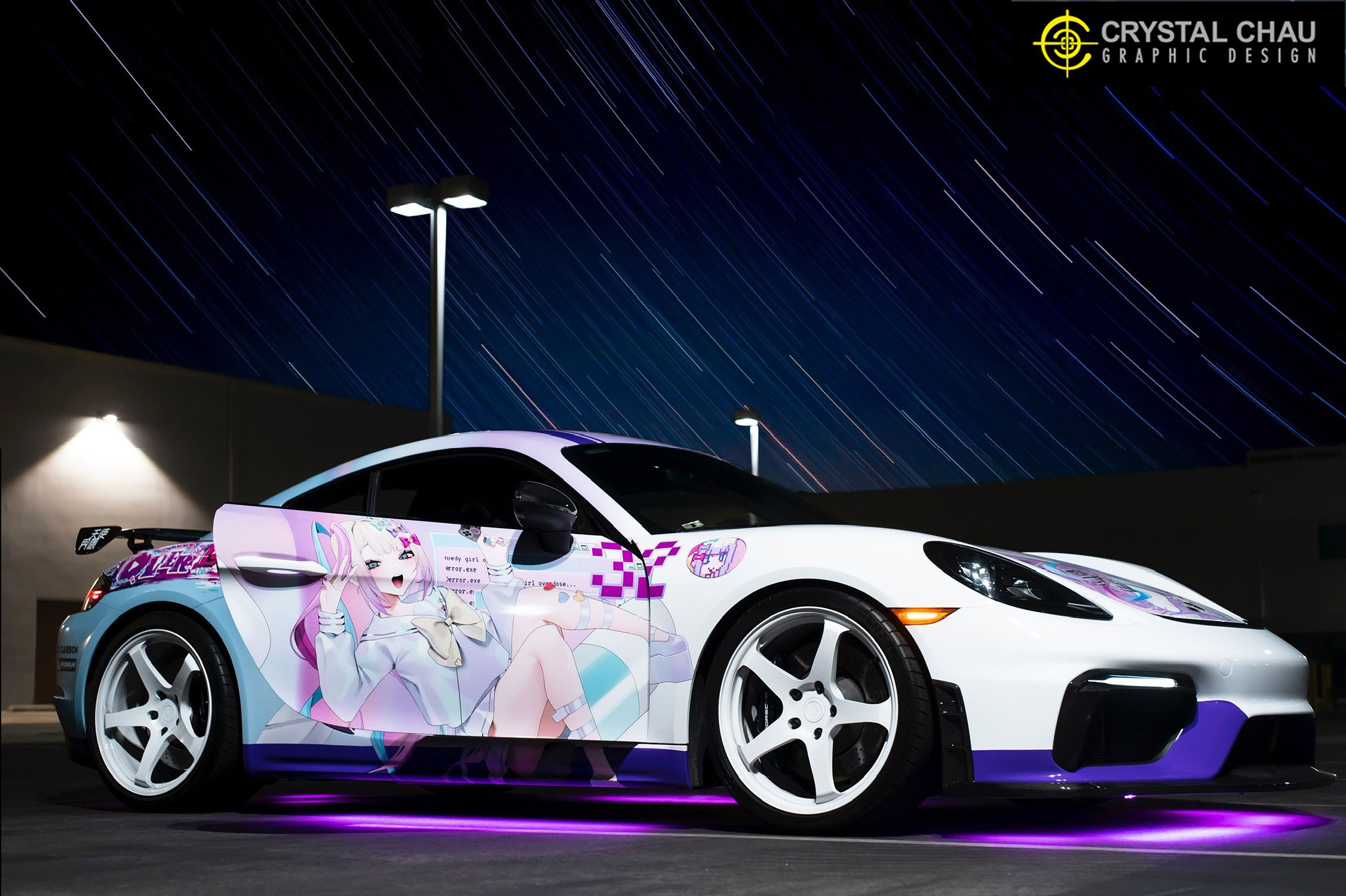 Porsche Cayman GT4 Needy Girl Overdose Itasha Angel Kawaii