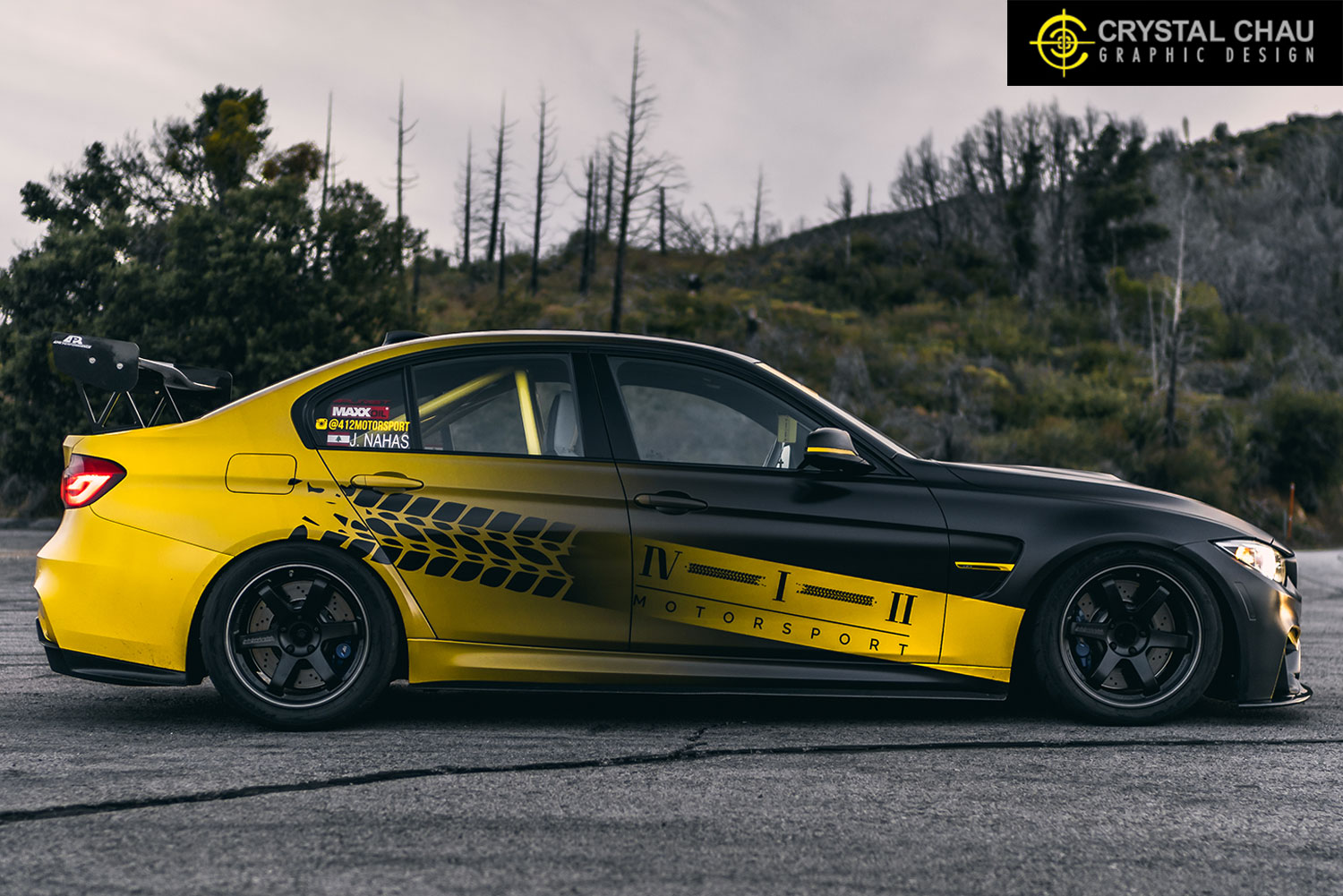 BMW M3 Black Yellow Gradient