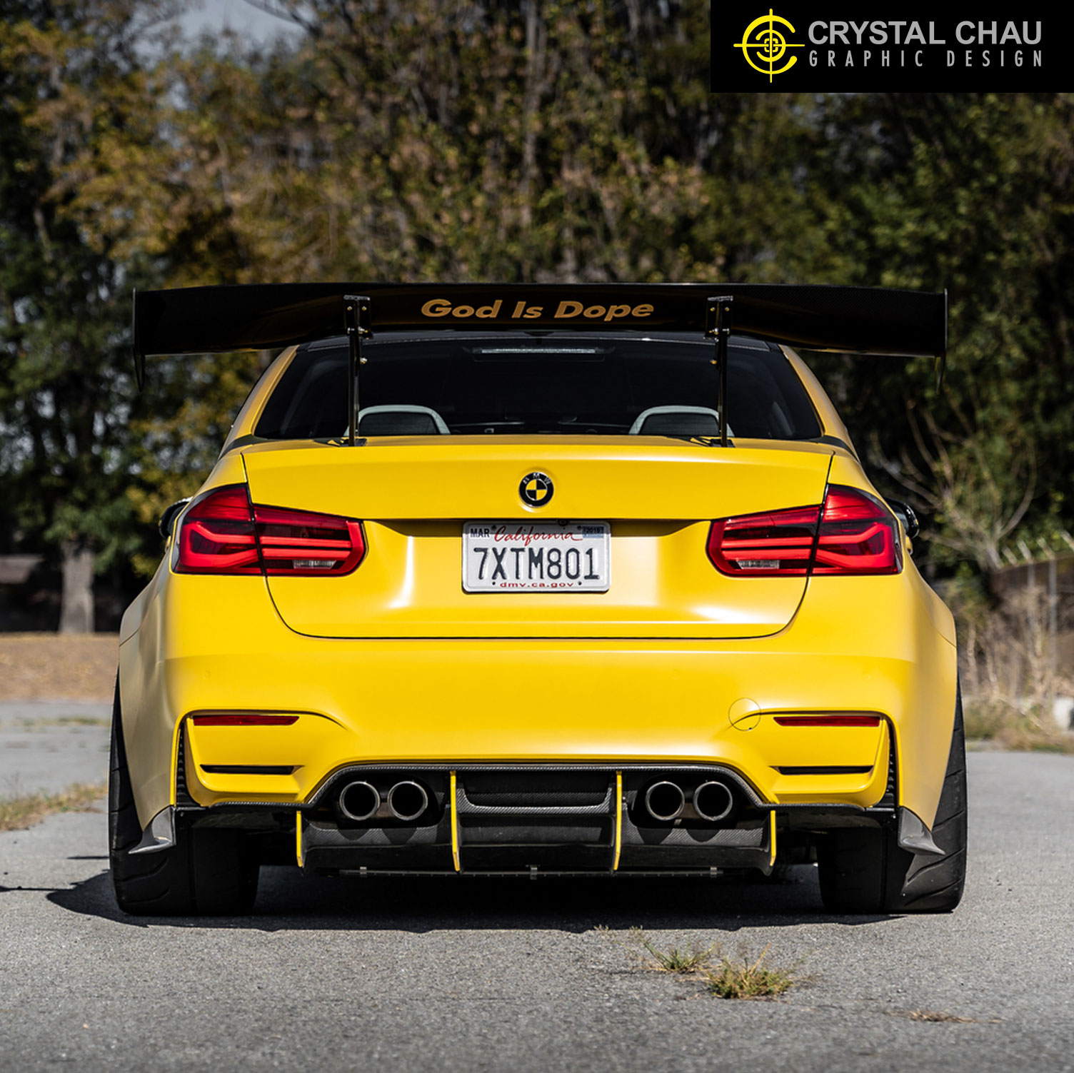 BMW M3 Black Yellow Gradient