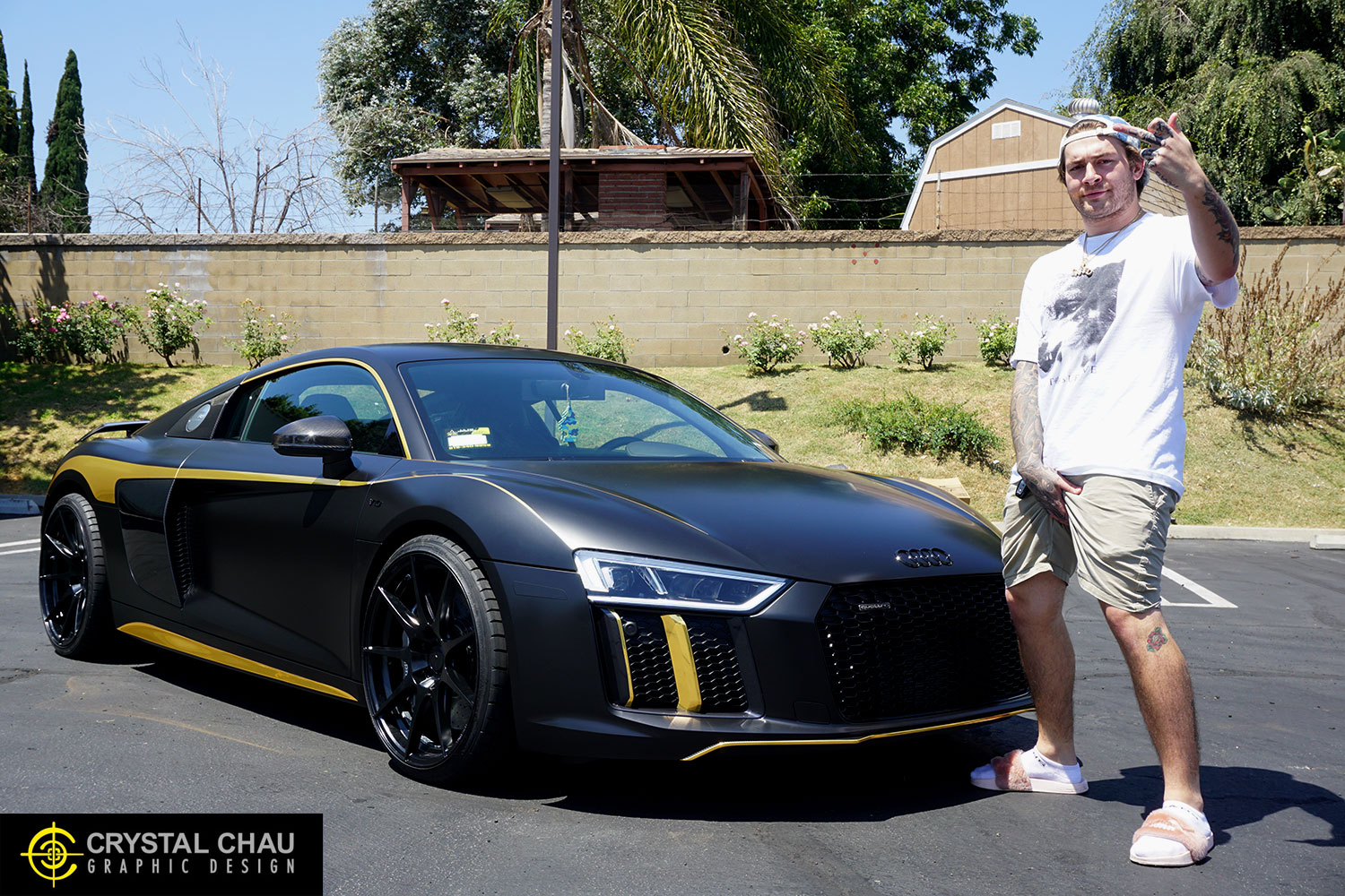 Audi R8 DJ Getter Gold Chrome