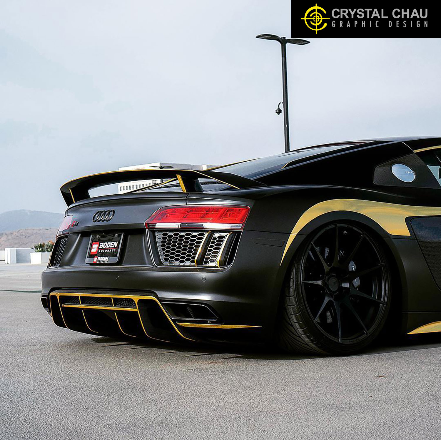 Audi R8 DJ Getter Gold Chrome