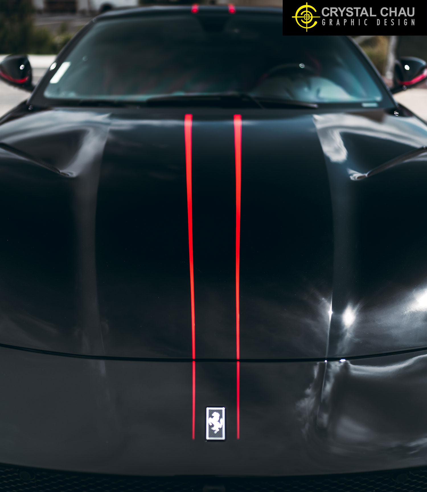 Ferrari 812 Superfast Red Stripes